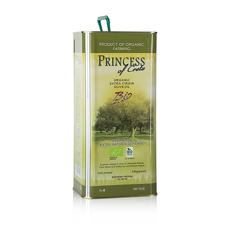 Extra vierge olijfolie Plora "Princess of Crete", Griekenland Kreta, BIO, 5 l