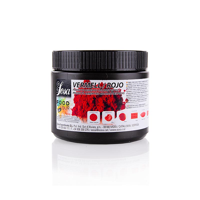 Rode vet- en wateroplosbare Sosa kleurstof voor levensmiddelen, 200 g poeder (37899)