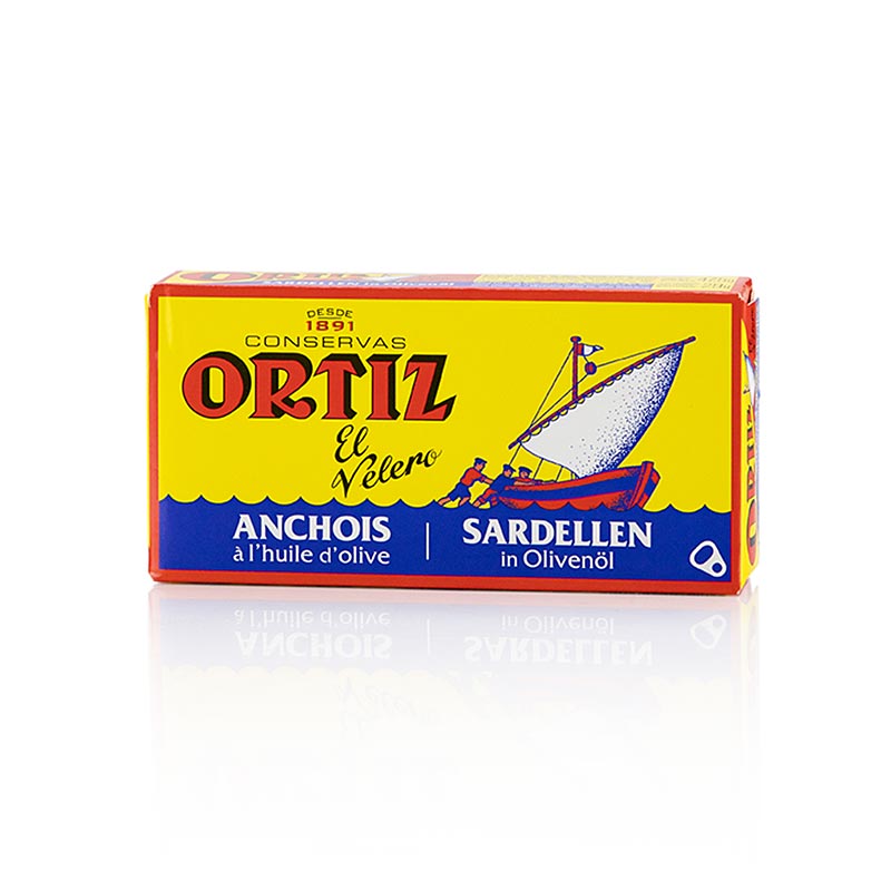 Ansjovisfilets (Anchovis), in olijfolie, Ortiz, 47,5 g