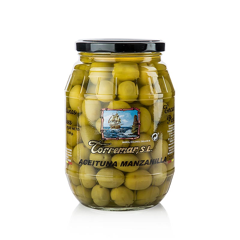 Groene olijven, met pit, Manzanilla, Torremar S.L., 1 kg