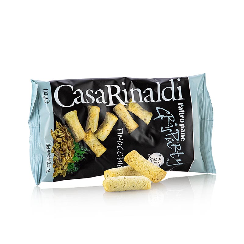 Grisparty - Mini Grissini knabbelsnacks met venkelzaad, Casa Rinaldi, 100 g