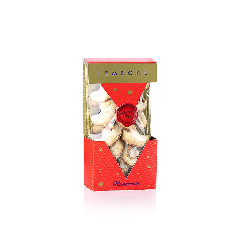 Delicious Zoete Kipferl cookies with chocolate bottom and nuts, Lembcke, 100g