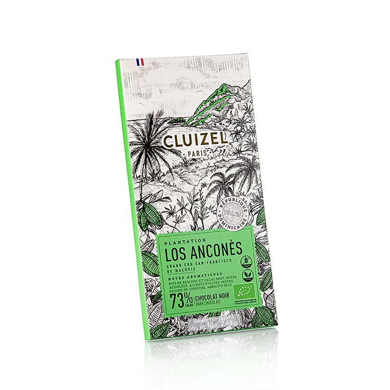 Plantagechocoladereep Los Ancones 73% puur, Michel Cluizel, BIO, 70 g