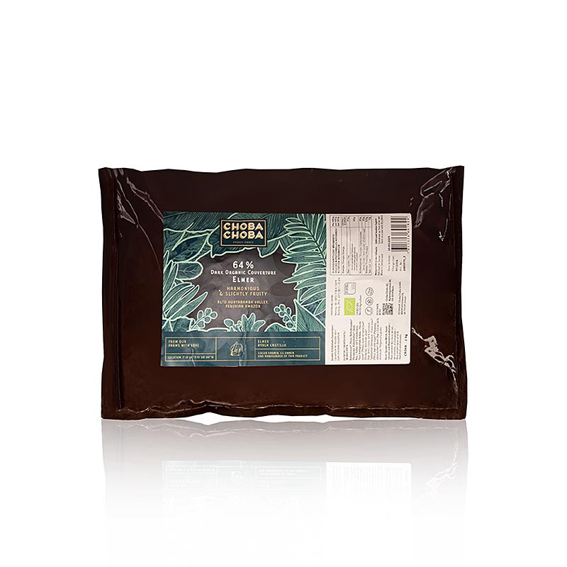 Elmer, 64% Bittercouverture, Callets, Choba Choba, BIO, 2 kg - speciale prijs, geldig t/m 30.09.2024