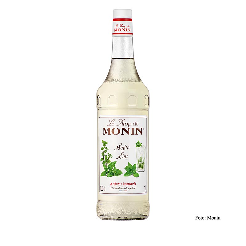 Monin Mojito munt siroop, wit (met rum smaak), 1 l