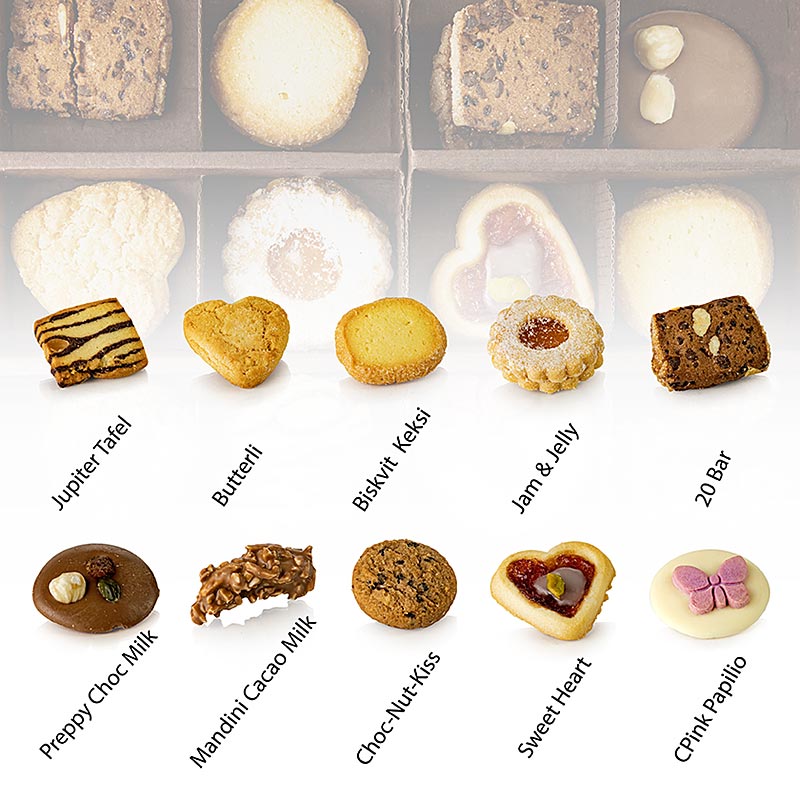 Lembcke theekoekjes Mischum Premium assortiment, 10 soorten, 660 g, 6 x 110 g