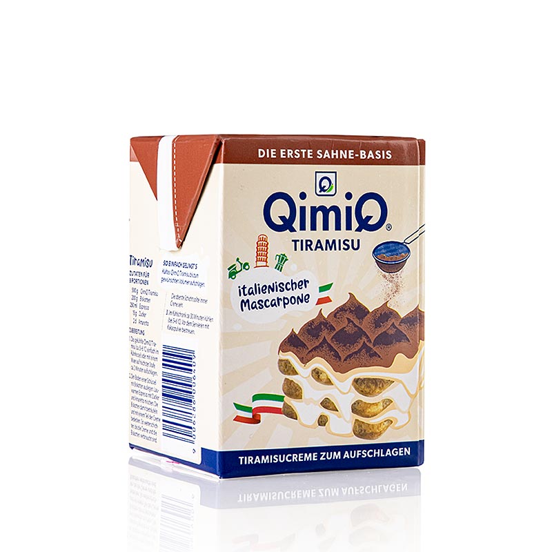 QimiQ Tiramisu, opklopbaar, 500 g, a creamy dessert mix perfect for creating authentic Italian tiramisu at home