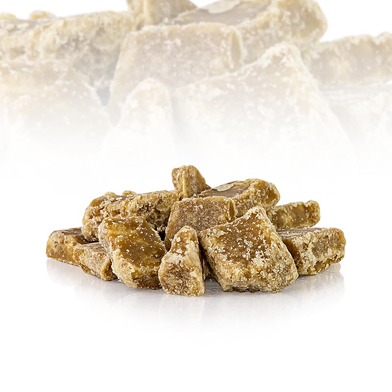 Foto van een pakje bruine rietsuiker uit Japan van 130 gram, een natuurlijke zoetstof