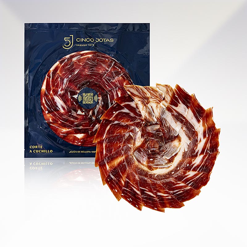 Cinco Jotas - 100% eikelgevoerde Ibérico-ham, met de hand gesneden, 80 g