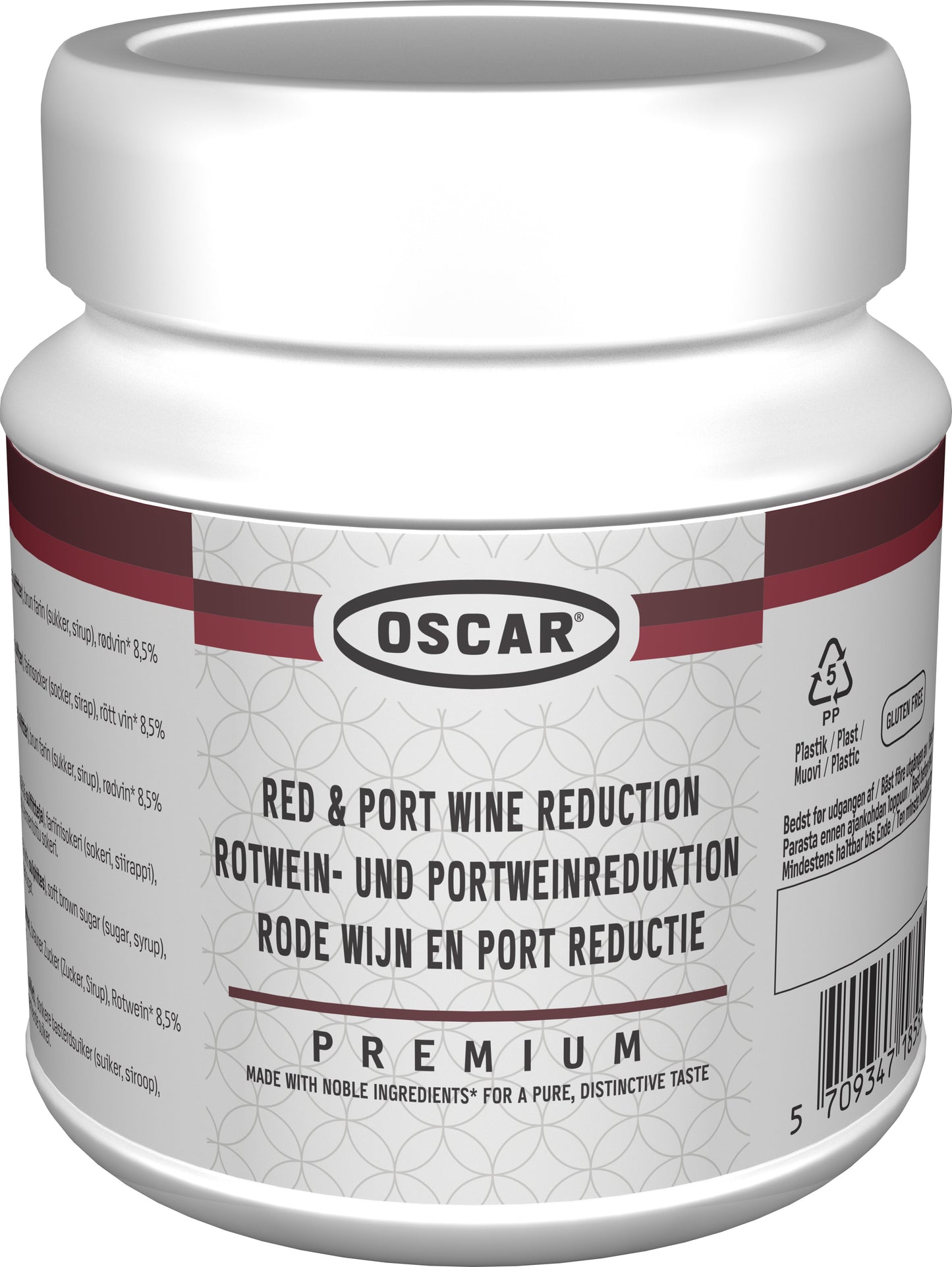 Oscar Concentraat rode wijn & portwijnreductie, glutenvrij, 580 g