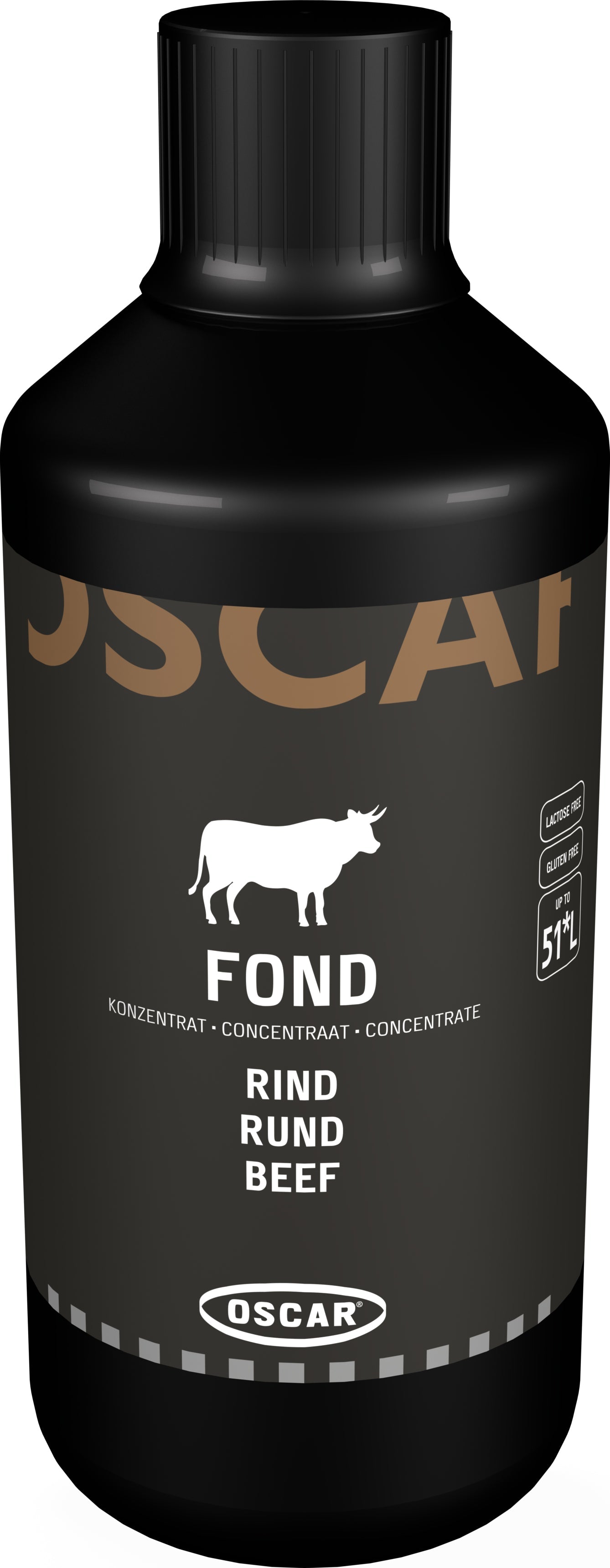 Oscar concentraat - runderfond, vloeibaar, glutenvrij, (voor ca. 51 liter), 1 l