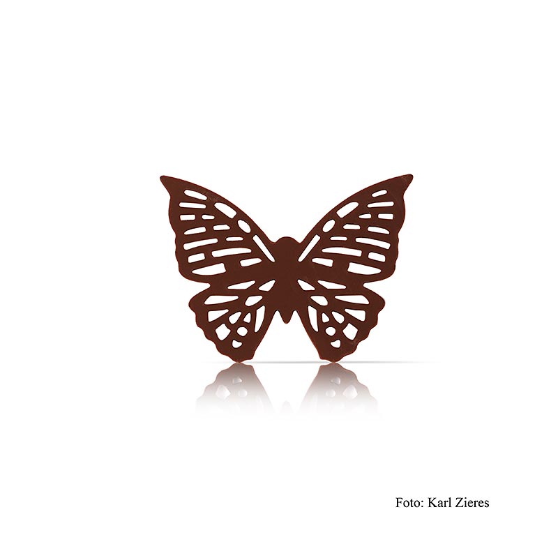 Chocoladeversiering "Butterfly" (vlinder), donker, Dobla, 135 g, 96 stuks