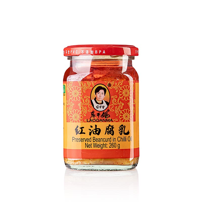 Chili-olie met tahoe - Tofu in chili-olie, Lao Gan Ma, 260 g