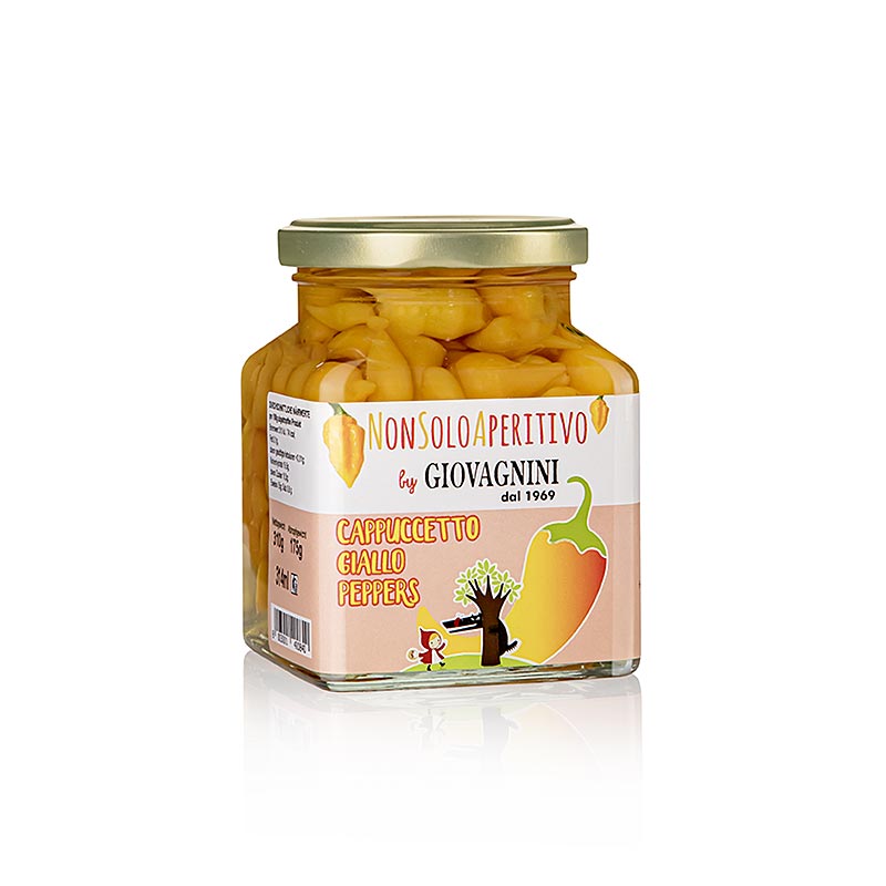 Cappuccetto Pepper Giallo, gele paprikadruppels, Giovagnini, 310 g
