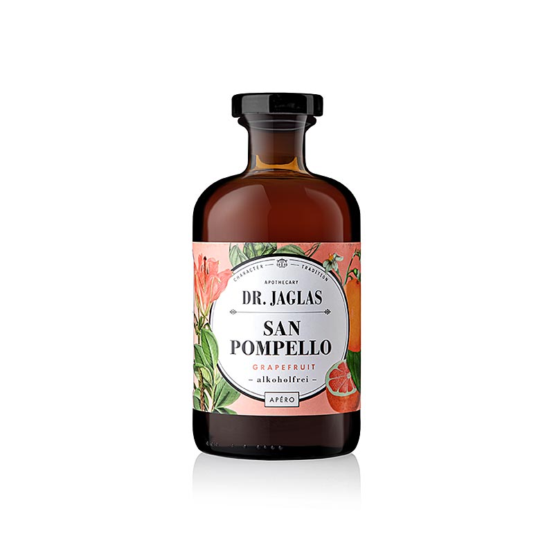 Dr. Jaglas San Pompello, roze grapefruit aperitief, alcoholvrij, 500 ml