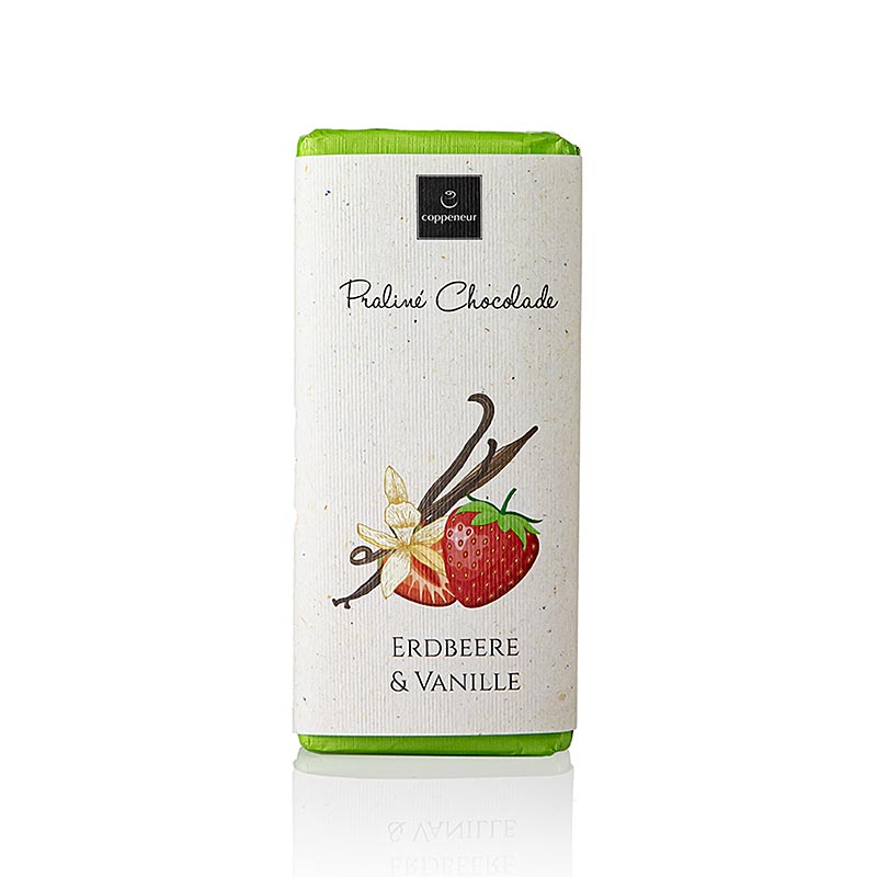 Coppeneur, chocoladereep met aardbei & vanille, 75 g