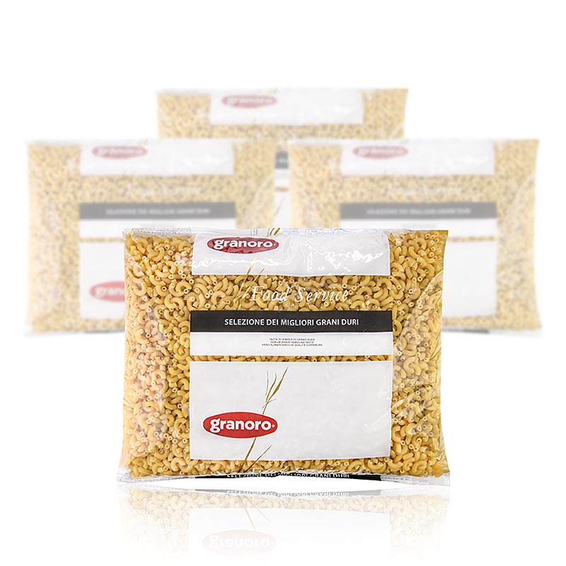 Granoro Fagiolini Rigati (kleine buisvormige pasta) nr. 50, 12 kg, 4 x 3000 g