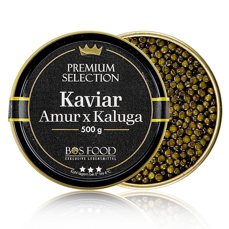 BOS FOOD Premium Selection - Kruising Amur x Kaluga, aquacultuur, zonder conserveermiddelen, China, 500 g