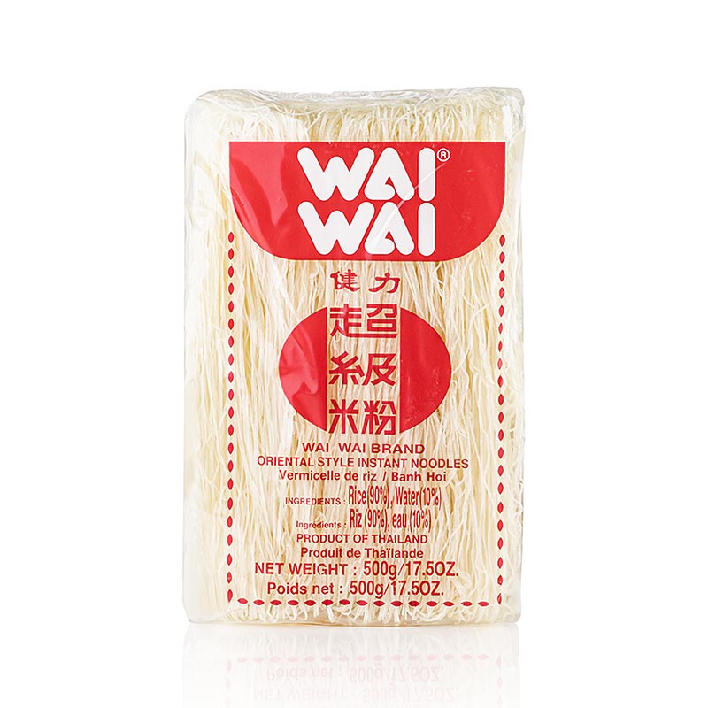 Rijstvermicelli, fijn, 0,5 mm, Wai Wai, 500 g