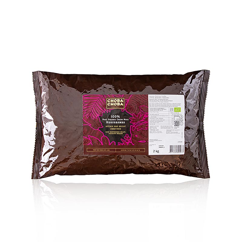Huayabamba, 100% cacaomassa, callets, Choba Choba, BIO, 2 kg