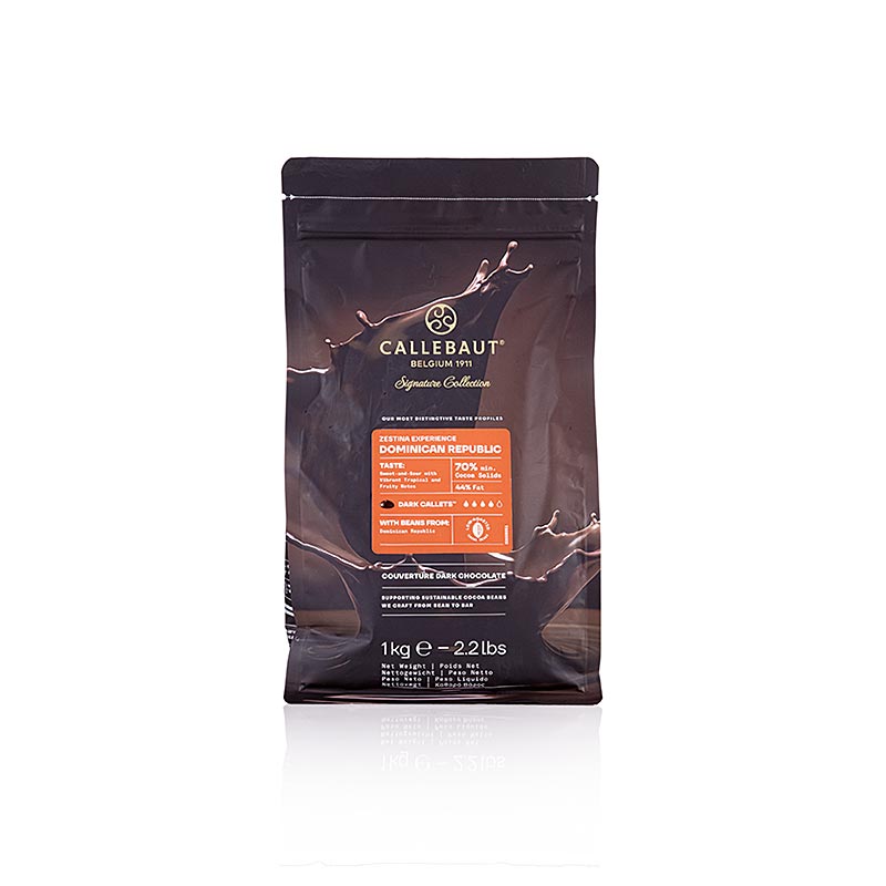 Origine donkere chocolade Dominicaanse Republiek 70%, callets, Cacao Barry, 1 kg