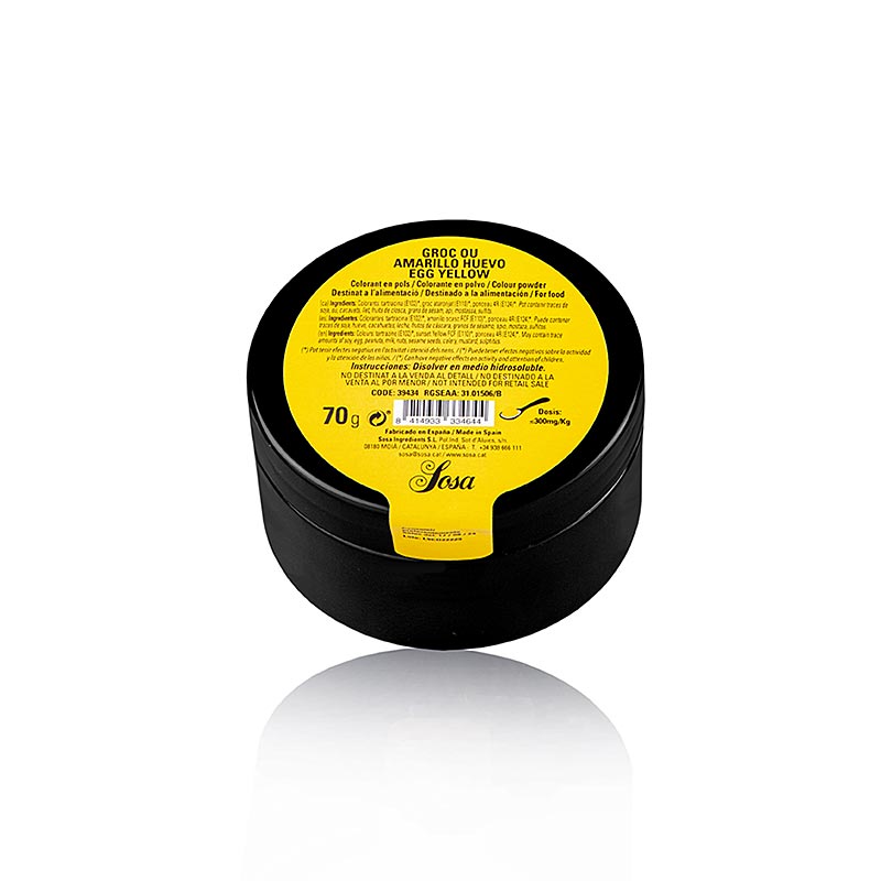 Jaune d'œuf de teinture Sosa de haute qualité sous forme de poudre, facilement soluble dans l'eau, emballage de 70g