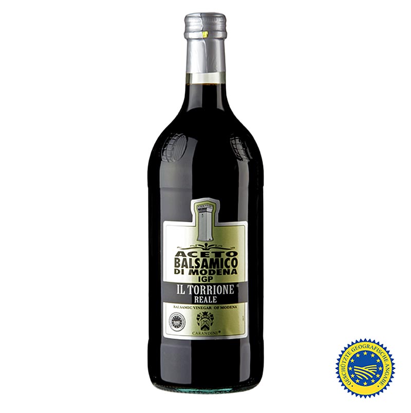 Carandini Aceto Balsamico di Modena BGA, 1 jaar, Riserva (Reale), 1 liter - Premium Italiaanse balsamico azijn van hoge kwaliteit