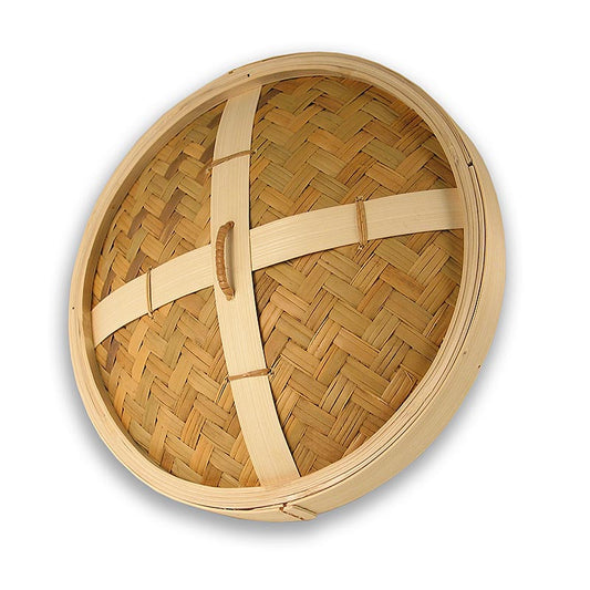Deksel voor bamboe stoompan, geschikt voor pannen met een diameter van 35cm aan de buitenkant en 33cm aan de binnenkant, gemaakt van hoogwaardig bamboe, 145 inch, 1 stuk