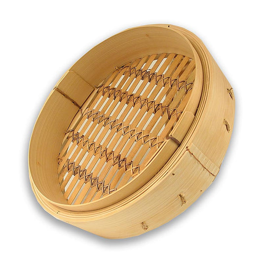 Onderste deel bamboe stoompan met een diameter van 35 cm aan de buitenkant en 33 cm aan de binnenkant, 14,5 inch, 1 stuk, ideaal voor het stomen van voedsel