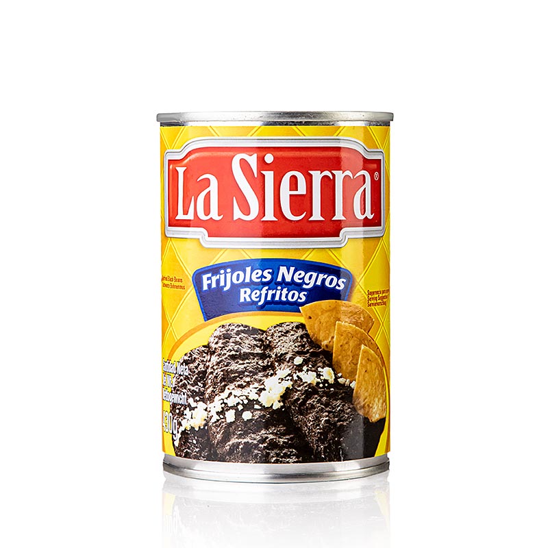 Refried beans, zwarte bonenpuree/bonenpasta, gekruid, 430 g