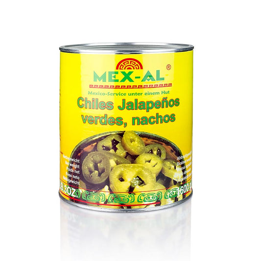 Verse Spaanse peper - gesneden jalapenos, verpakt in 2,8 kg groothandelverpakking