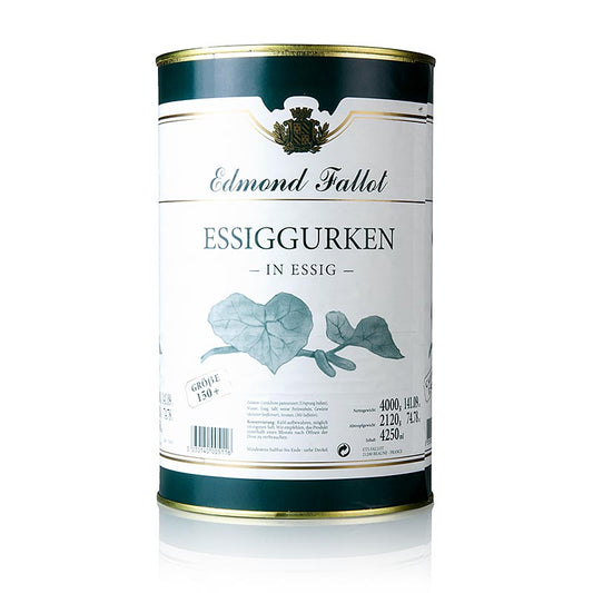 4 kg pot met heerlijke Cornichons van het merk Fallot, perfect voor groothandels