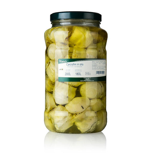 Gepekelde artisjokharten, in zonnebloemolie, 29 kg - heerlijk gekruide artisjokharten in zonnebloemolie van hoge kwaliteit, perfect voor gebruik in salades en antipasti