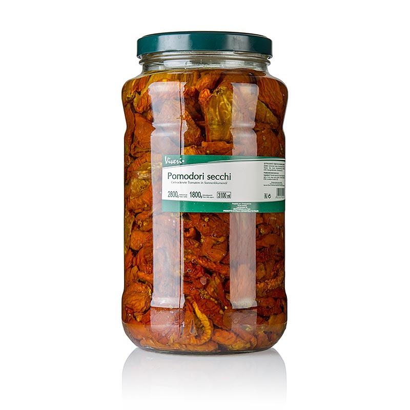 Zongedroogde tomaten in zonnebloemolie, verpakt in een 28 kg container