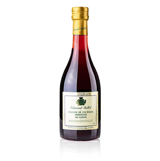 Rode wijnazijn, met zwarte bessen, Fallot, 500 ml