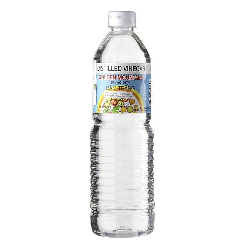 Sushiazijn, helder, met een zuurgraad van 5%, geproduceerd in Thailand, verkrijgbaar in een fles van 1 liter