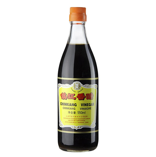 Zwarte rijstazijn - Chinkiang azijn, 5,5% zuur, China, 550 ml, perfecte smaakmaker voor Aziatische gerechten en dressings