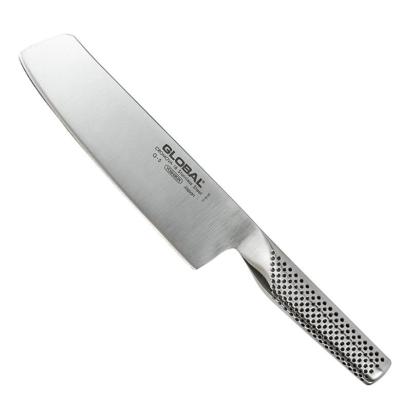 Global G-5 hobbymes met 18cm afgerond lemmet, ideaal voor hakken