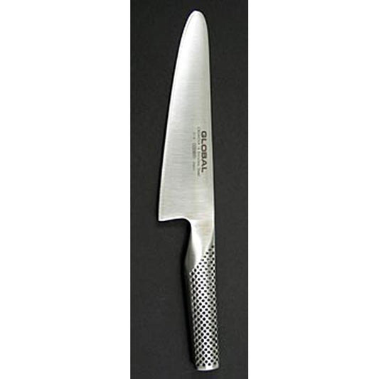 Global G-6 vleesmes, alleskunner, 18cm, 1 st - hoogwaardig Japans keukenmes voor het moeiteloos snijden van vlees, groenten en meer