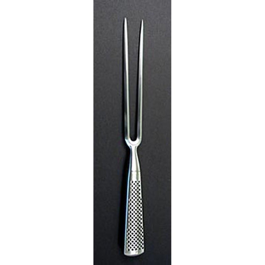 Global GF-24 braadvork, gesmeed, recht, 17cm, 1 st - Een roestvrijstalen braadvork van 17 cm, handgemaakt en gesmeed