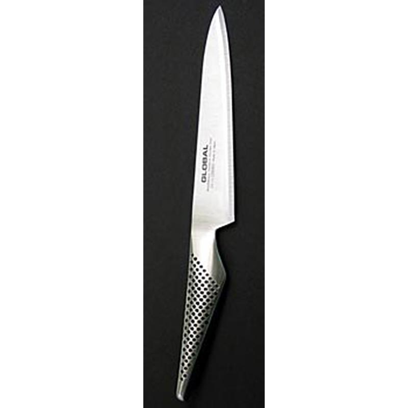 Global GS-13 Oranje/citroen mes van 15cm, met ergonomische handgreep, roestvrij staal