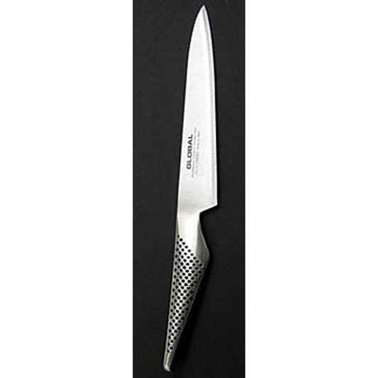 Global GS-13 Oranje/citroen mes van 15cm, met ergonomische handgreep, roestvrij staal