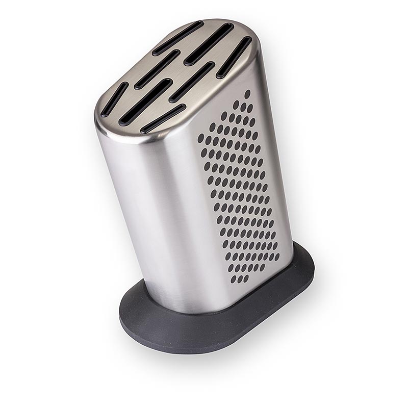 Global MB-6 Messenblok, roestvrij staal met stippen, voor 8 Global messen, 1 stuk