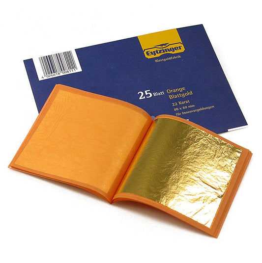 Bladgoud boekje van 22 karaat, 80 x 80 mm, E175, met 25 vellen, perfect voor ambachtelijke projecten