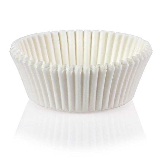 Papieren capsules, witte ronde vorm met een diameter van 50/55mm, 25mm hoog, verpakking van 1000 stuks