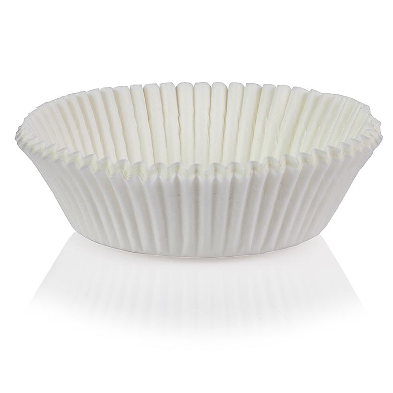 Papieren capsules, wit, ø 60/65 mm, 25 mm hoog, 1.000 stuks