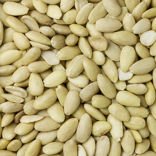 Amandelen, heel, wit, 25 kg - grote verpakking van hele witte amandelen, perfect voor bakken en koken
