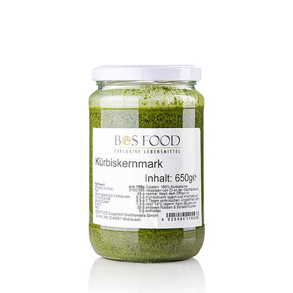 BOS FOOD Pompoenpitpulp, 100% pulp zonder toevoegingen, 650 g