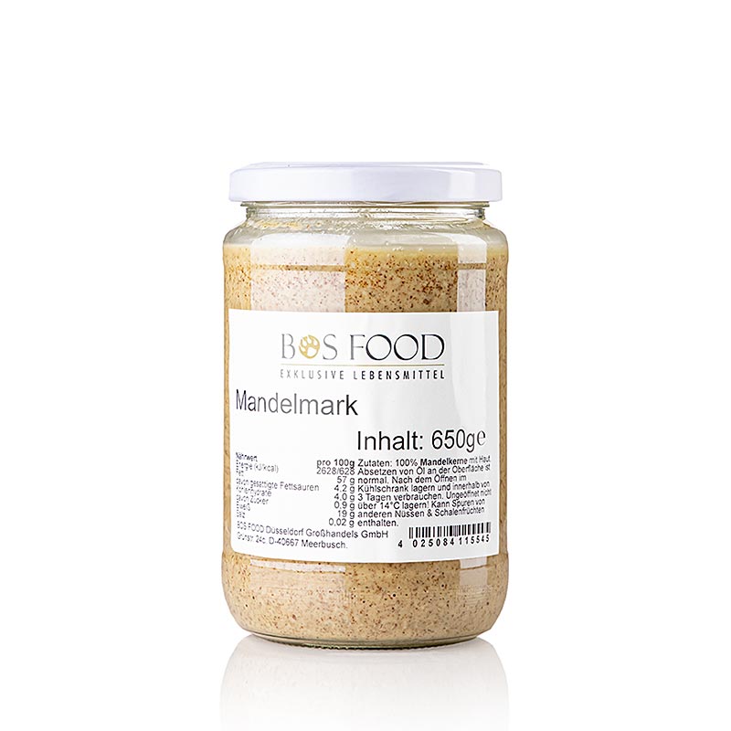 BOS FOOD Amandelpulp, 100% pulp zonder toevoegingen, 650 g