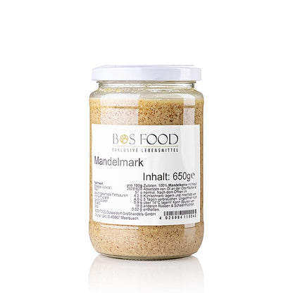 BOS FOOD Amandelpulp, 100% pulp zonder toevoegingen, 650 g